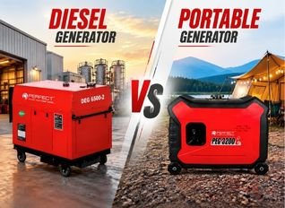 Diesel Generator vs Portable Generator_ How to Choose the Right Power Solution Diesel Generator vs Portable Generator_ How to Choose the Right Power Solution