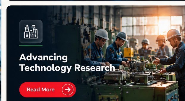 Engineers working on machinery in a technology workshop